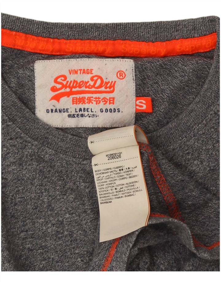 Ανδρικό μπλουζάκι Superdry Μπλουζάκι από βαμβακερό μικρό γκρι χρώμα
