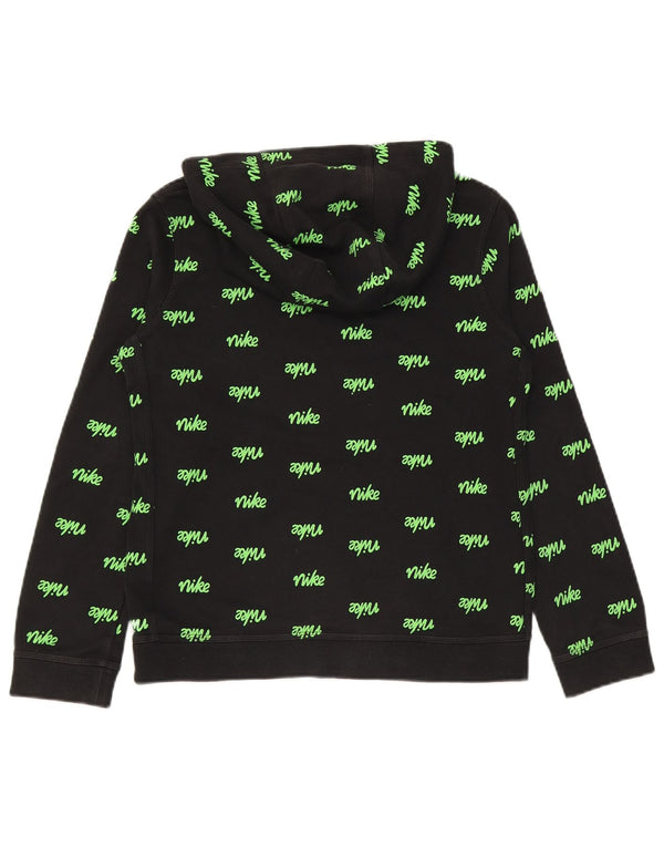 Nike Boys Graphic Standard Fit Hoodie Jumper 13-14 Years XL Μαύρο