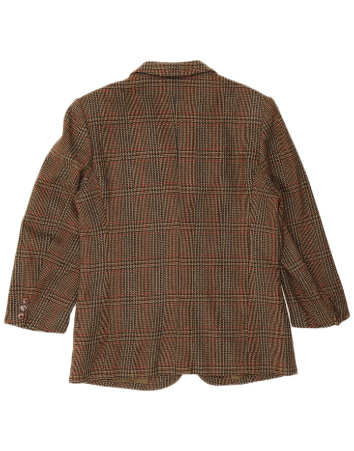 Herno Donna Γυναικείο Μπουφάν σακάκι IT 44 Μαλλί Houndstooth μεσαίου καφέ