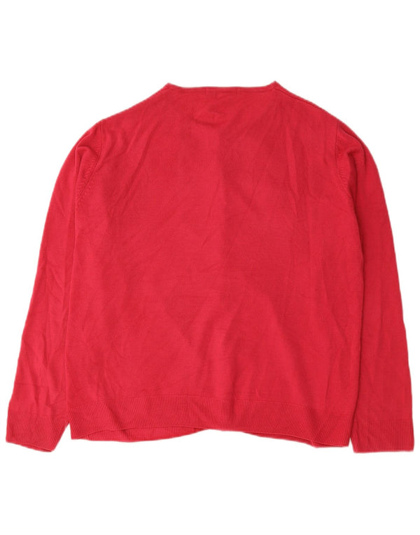 Marks & Spencer Γυναικεία Ζακέτα πουλόβερ UK 18 XL Ροζ Ακρυλικό