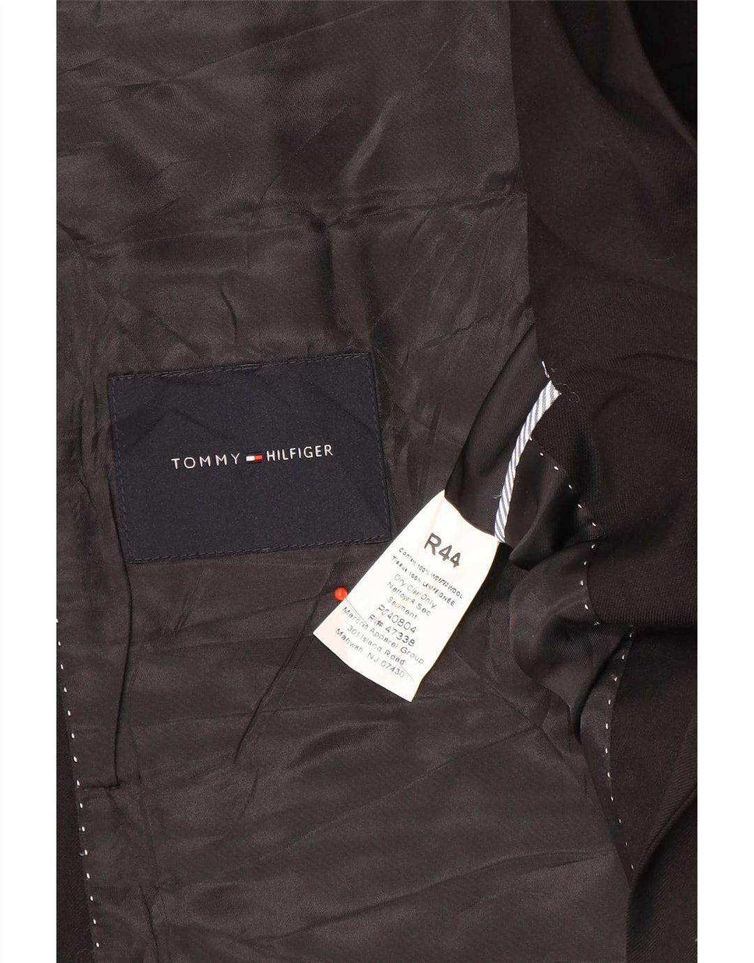 Tommy Hilfiger Ανδρικό σακάκι σακάκι με 2 κουμπιά UK 44 2XL Μαύρο μάλλινο