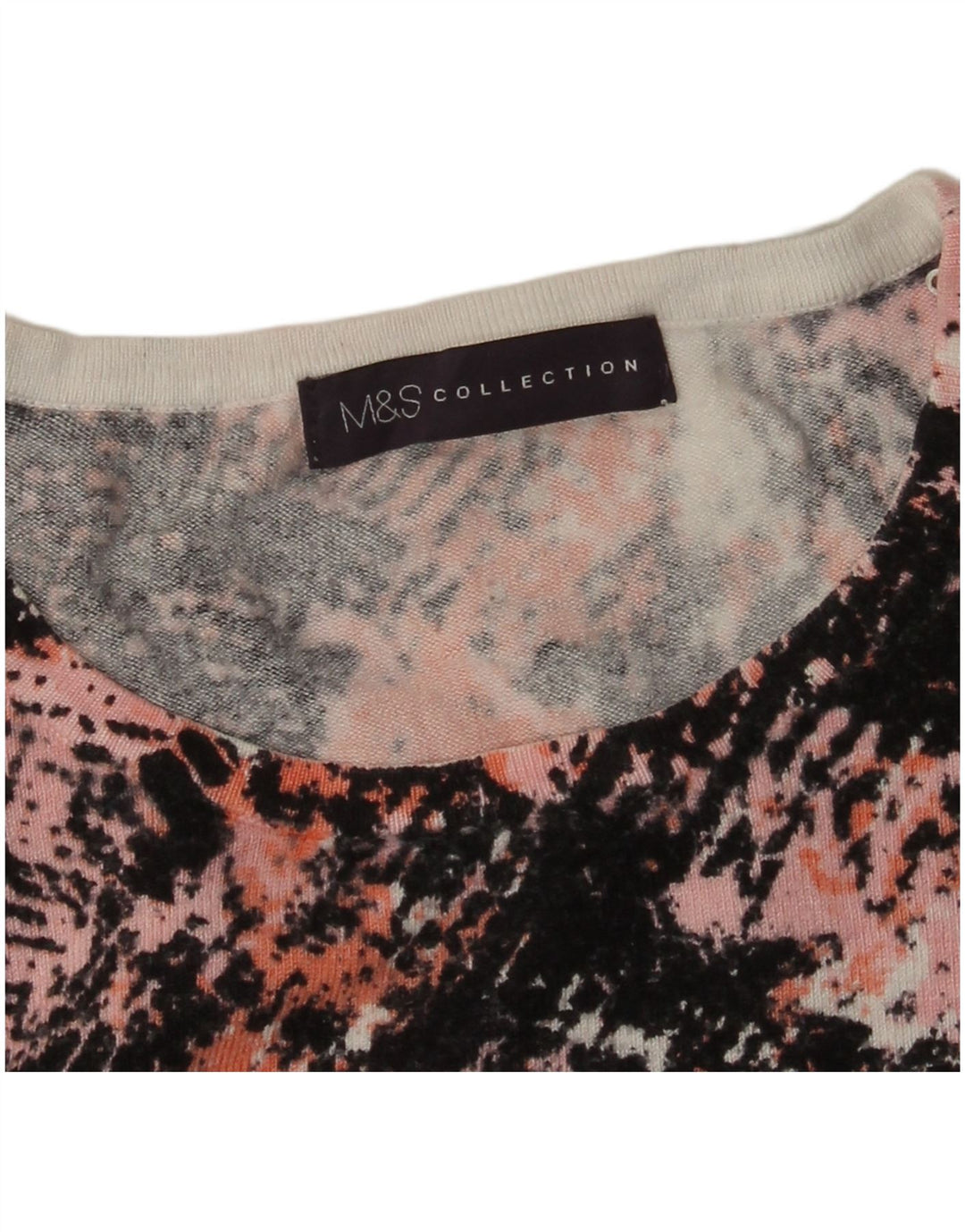 Marks & Spencer Γυναικείο Abstract Pattern πουλόβερ με λαιμόκοψη UK 16 Larg