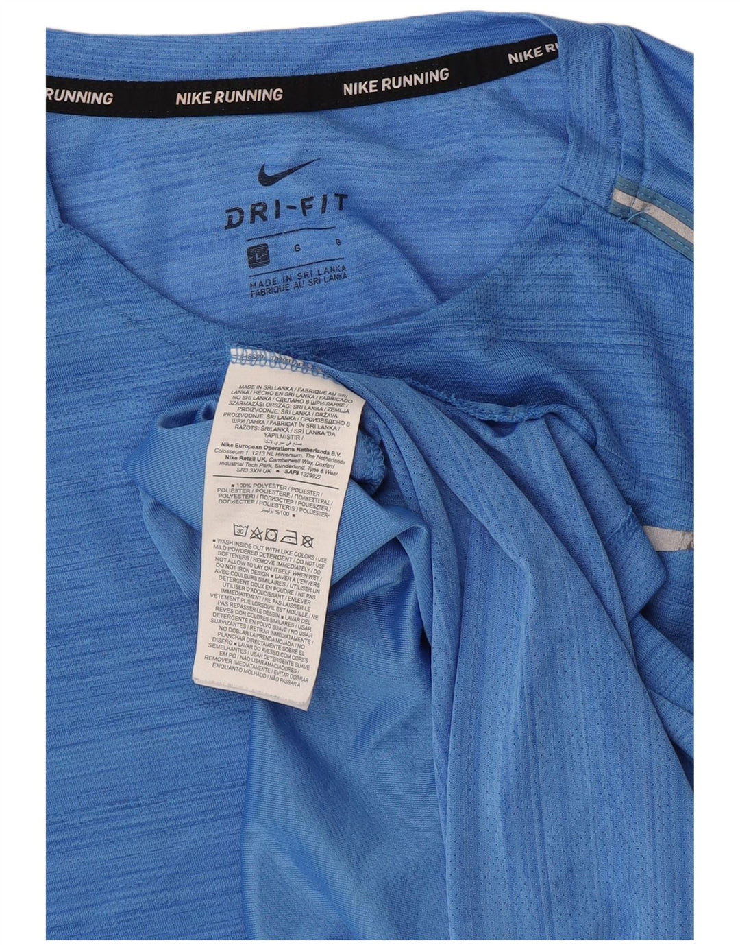 Ανδρικό μπλουζάκι Nike Dri Fit Top μεγάλο μπλε ριγέ πολυεστέρα