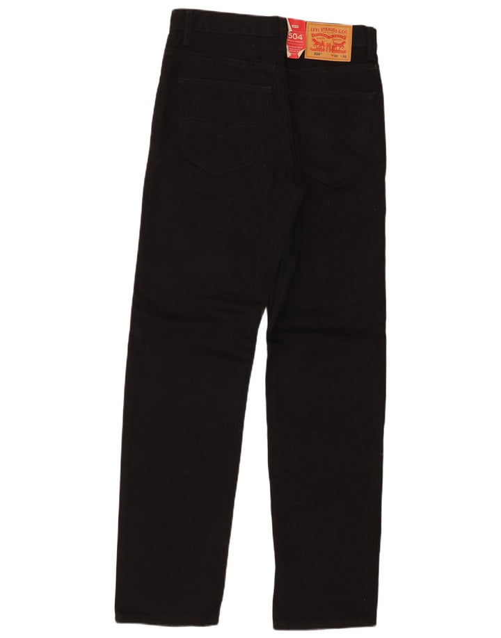 Levi's Mens 504 Regular Straight Jeans W30 L32 Μαύρο βαμβακερό