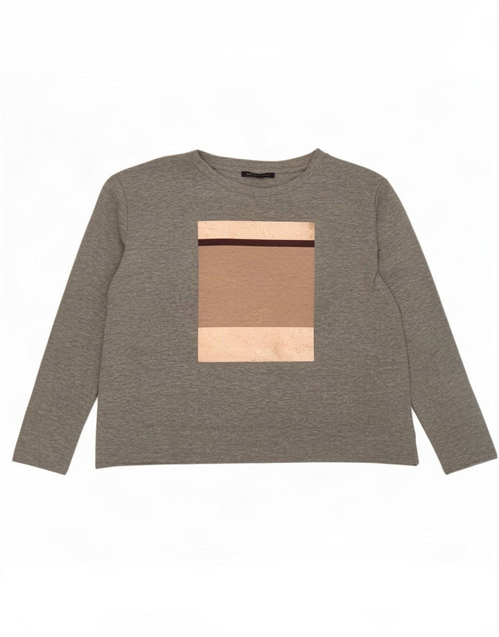 Marks & Spencer Γυναικείο τοπ μακρυμάνικο UK 16 Large Grey