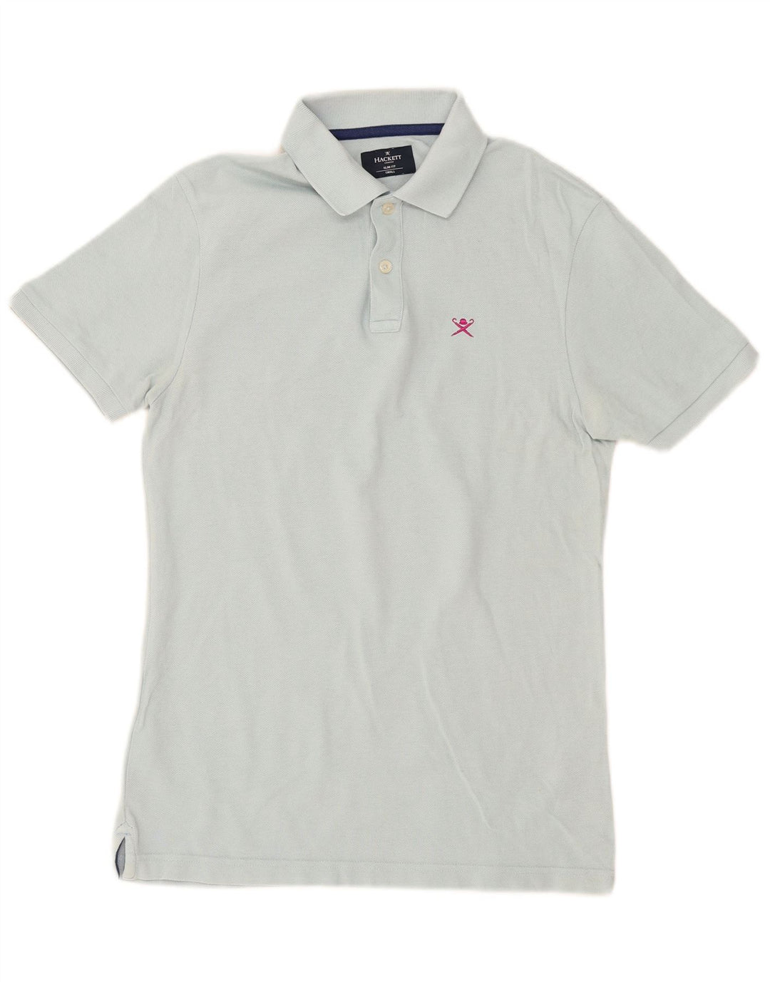 Ανδρικό μπλουζάκι πόλο Hackett Slim Fit Μικρό μπλε βαμβακερό