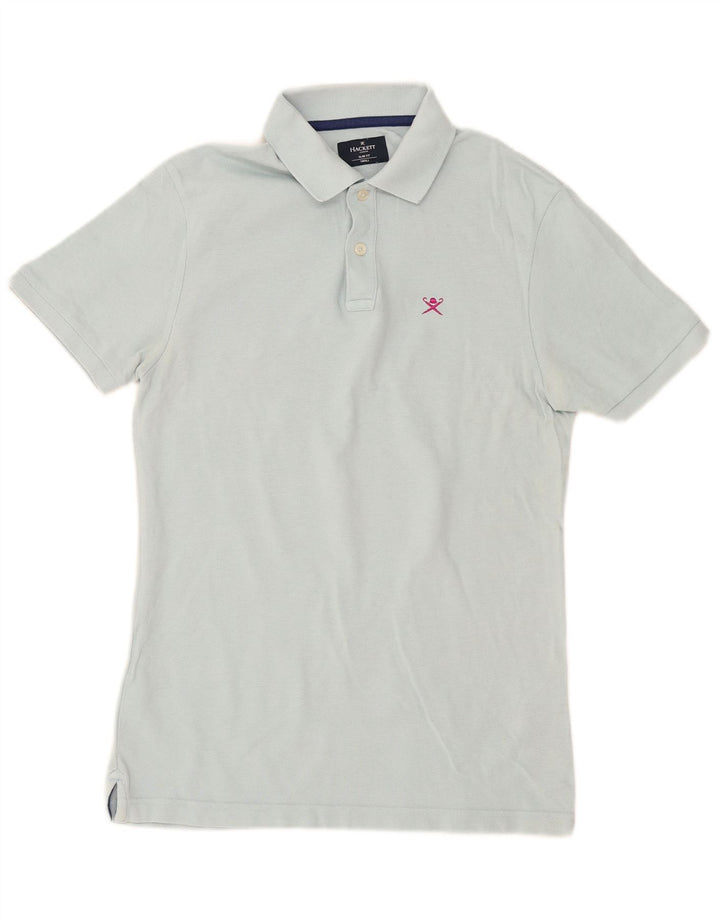 Ανδρικό μπλουζάκι πόλο Hackett Slim Fit Μικρό μπλε βαμβακερό