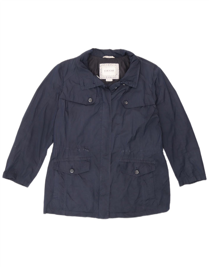 Geox Respira Γυναικείο Utility Jacket UK 14 Large Navy Blue Polyester