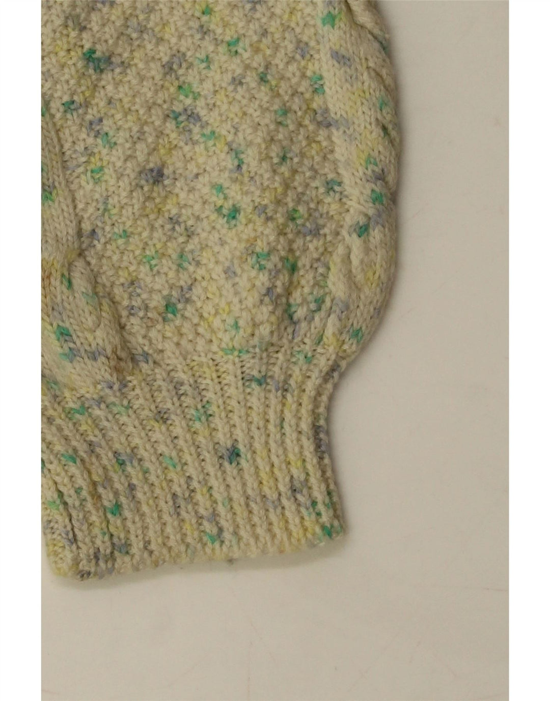 VINTAGE Γυναικείο πουλόβερ με λαιμόκοψη με V λαιμόκοψη UK 18 XL σε μπεζ φλύκταινες