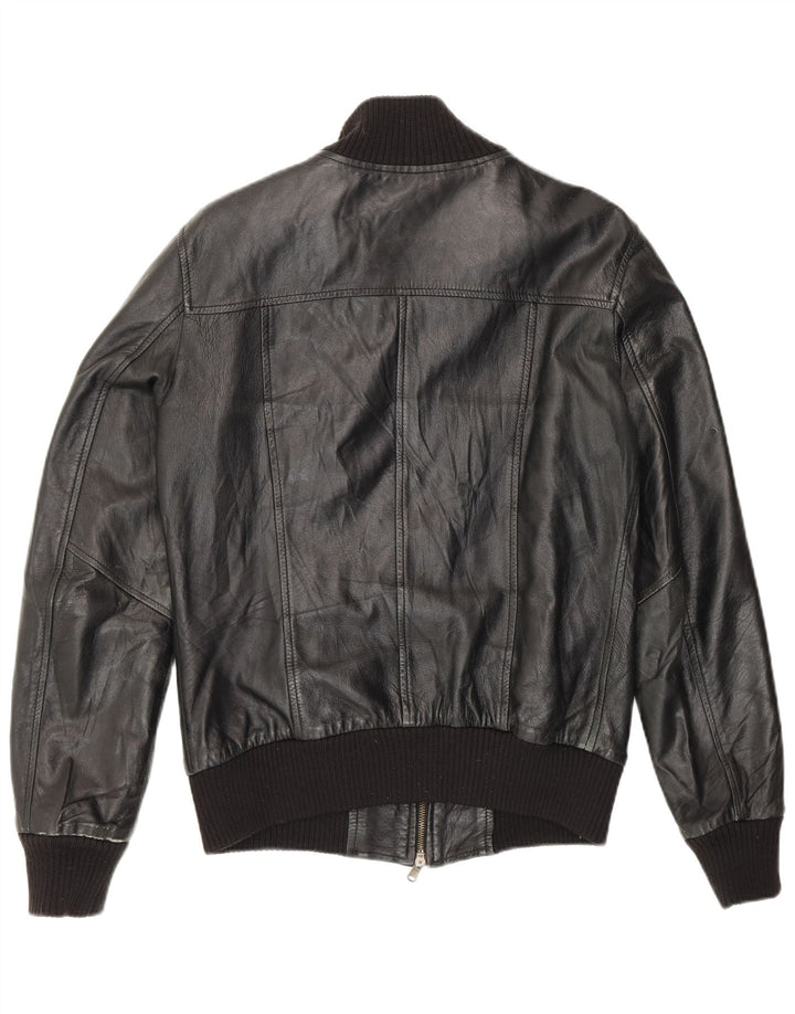 Vintage Ανδρικό Δερμάτινο Μπουφάν UK 36 Small Black