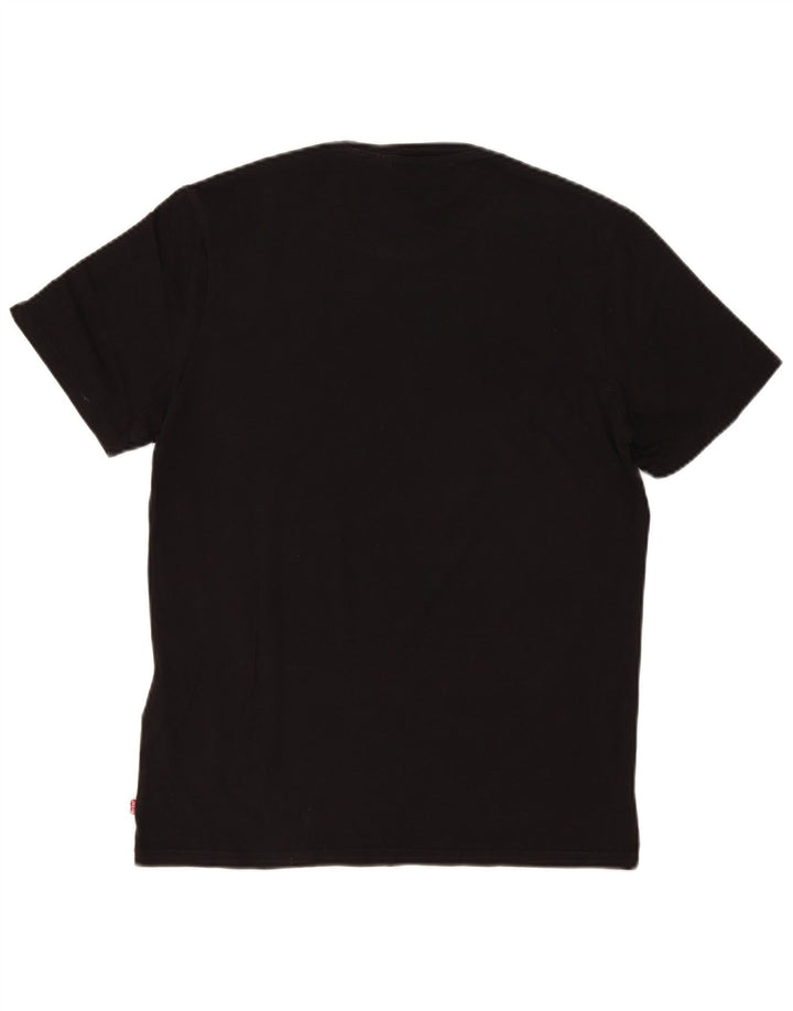 Ανδρικό γραφικό T-Shirt Levi's Top Μεσαίο μαύρο βαμβακερό