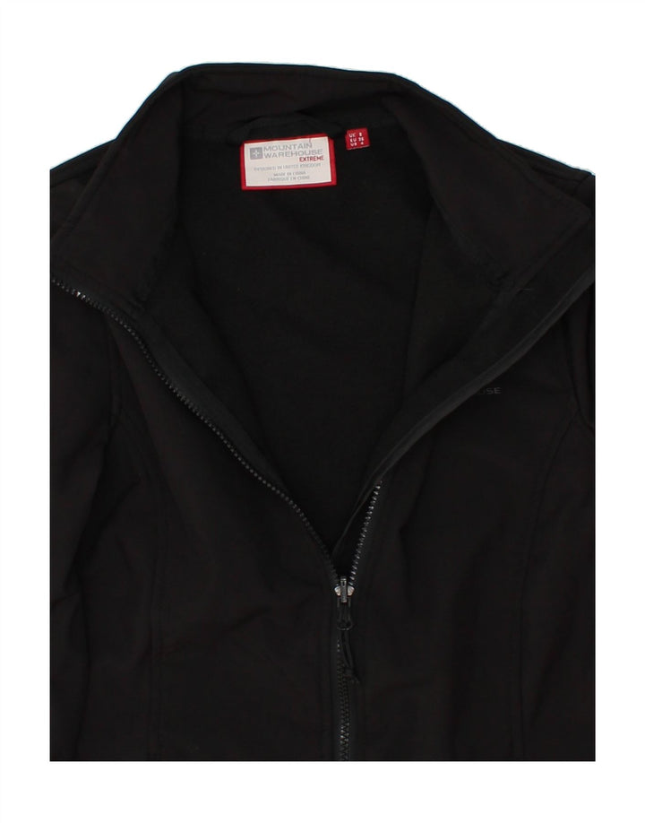 MOUNTAIN WAREHOUSE Womens Tracksuit Top Jacket UK 8 Small Black Polyester | Vintage Mountain Warehouse | Thrift | Second-Hand Mountain Warehouse | Used Clothing | Messina Hembry 