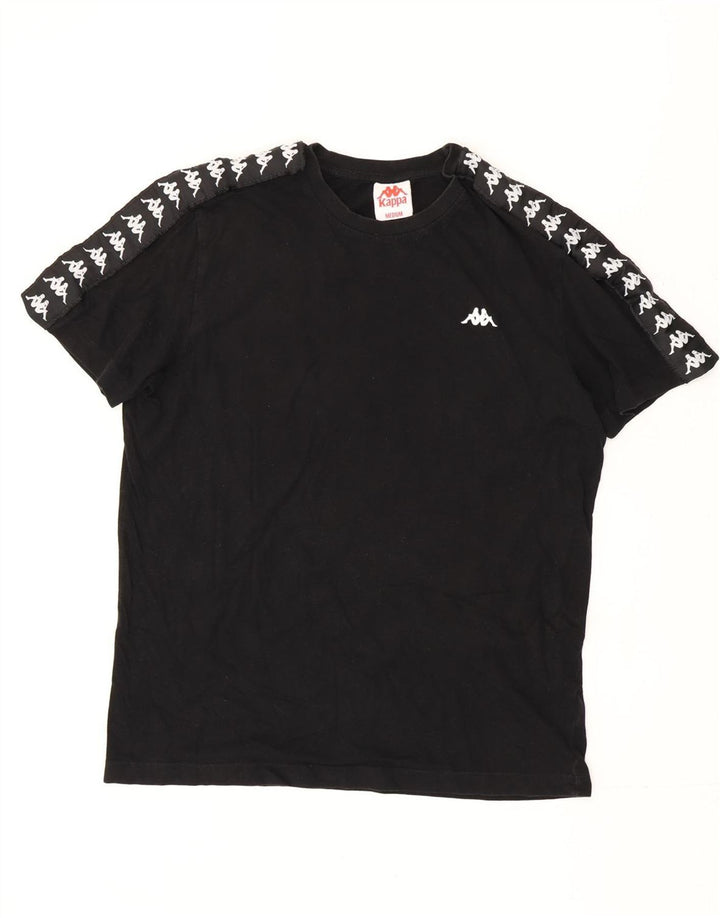 Ανδρικό γραφικό T-Shirt Kappa Top Medium Μαύρο