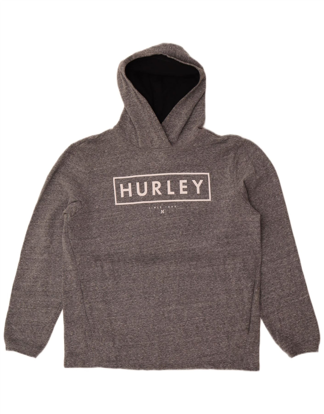 Ανδρικό γραφικό κουκούλα Hurley, μεγάλο γκρι βαμβακερό