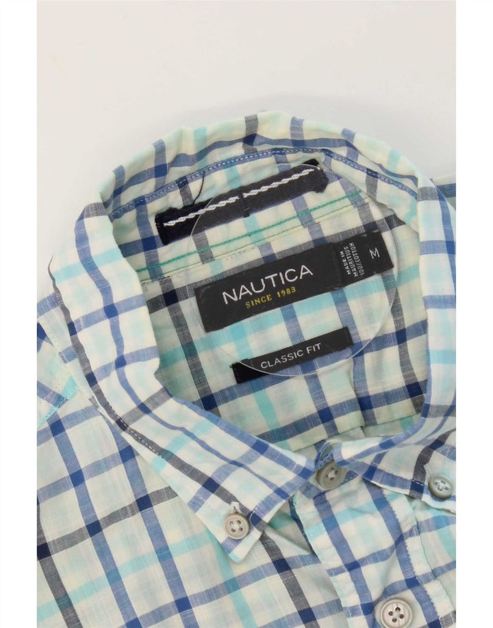 Ανδρικό πουκάμισο Nautica Classic Fit, μεσαίο μπλε βαμβακερό