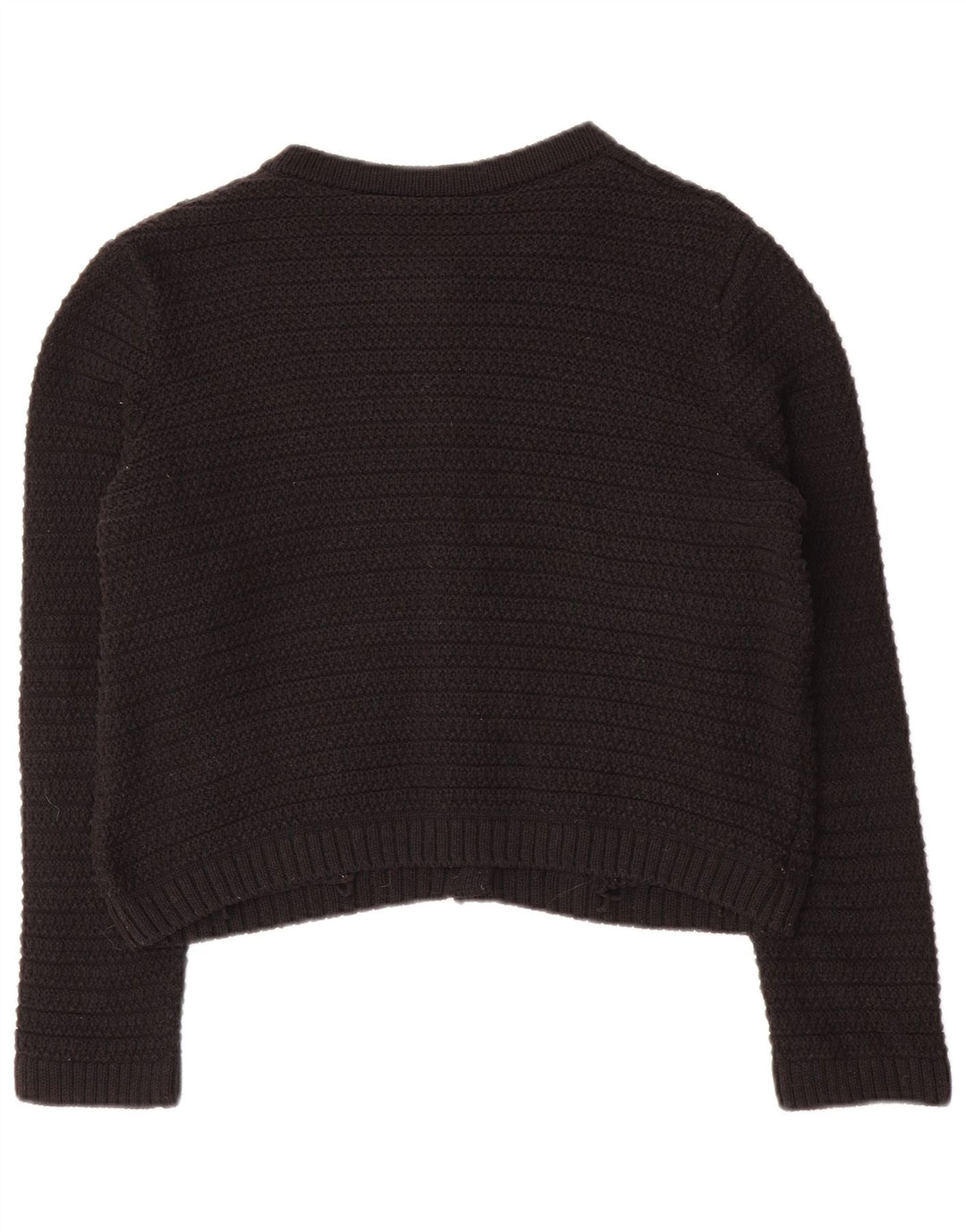 MARKS & SPENCER Γυναικείο Crop Oversized Ζακέτα πουλόβερ UK 10 Small Black