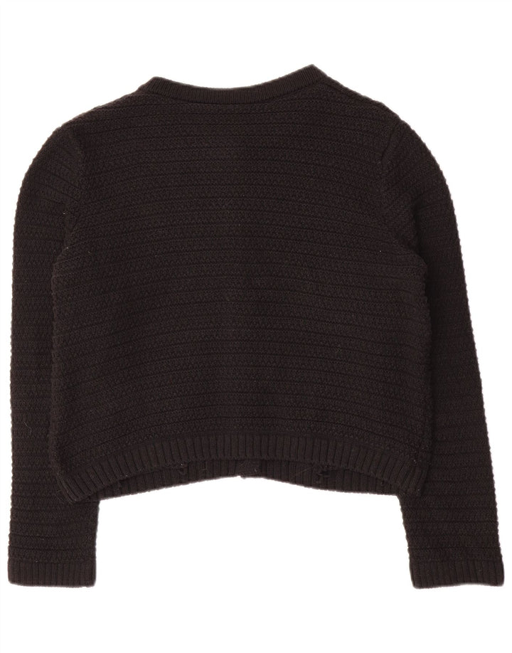 MARKS & SPENCER Γυναικείο Crop Oversized Ζακέτα πουλόβερ UK 10 Small Black