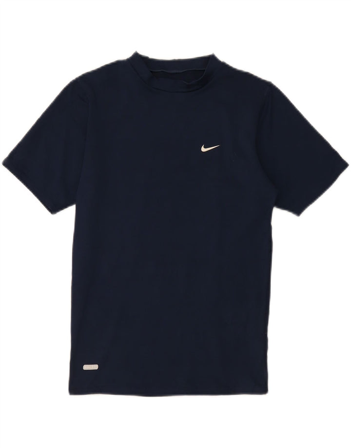 Γυναικείο T-shirt Nike Dri Fit Top UK 12 Medium Navy Blue Polyester