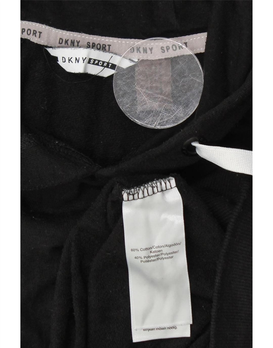 DKNY Γυναικείο Hoodie Jumper UK 14 Medium Black Cotton