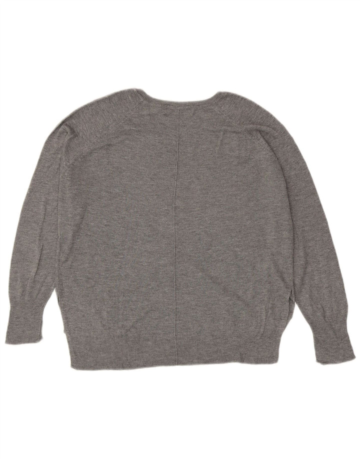 Zara Γυναικείο πουλόβερ με λαιμόκαυστο UK 14 Medium Grey