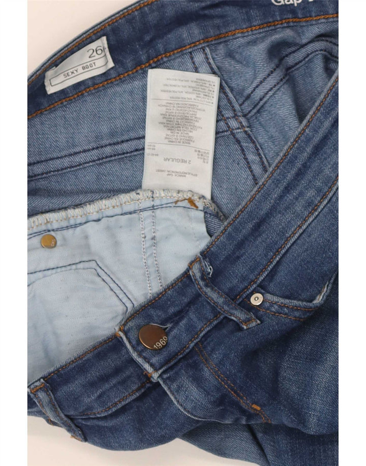 Gap Γυναικείο Σέξι Distressed Bootcut Jeans W26 L31 Μπλε βαμβακερό