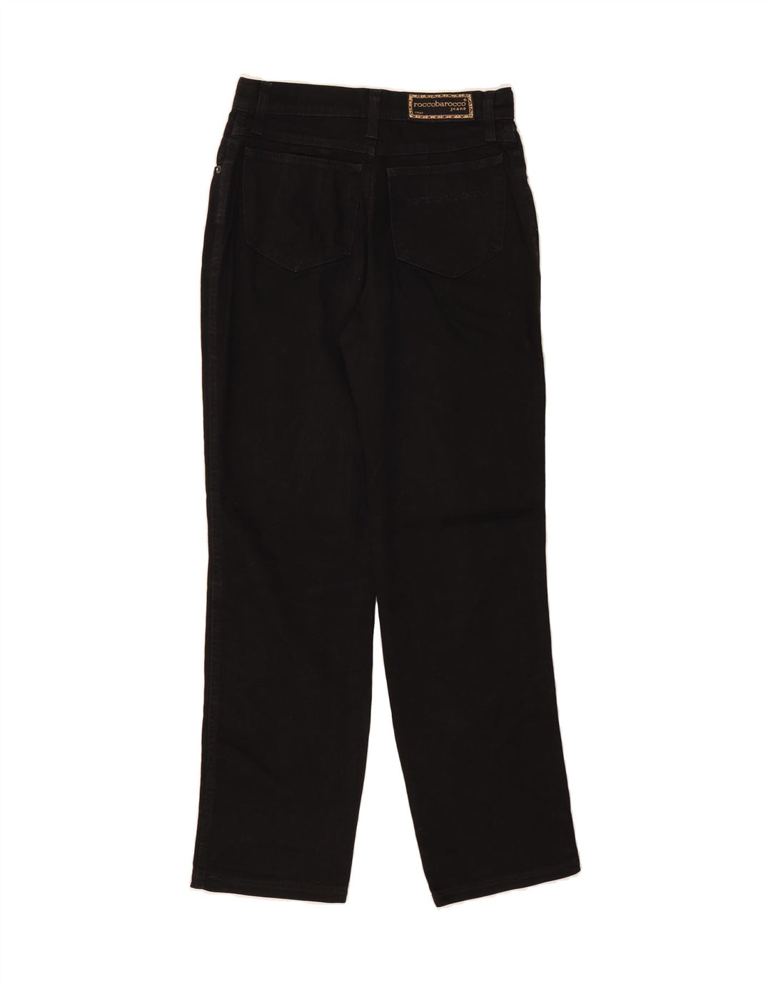 ROCCOBAROCCO Womens Tapered Jeans IT 42 Medium W28 L29 Black Cotton Vintage Roccobarocco and Second-Hand Roccobarocco from Messina Hembry 