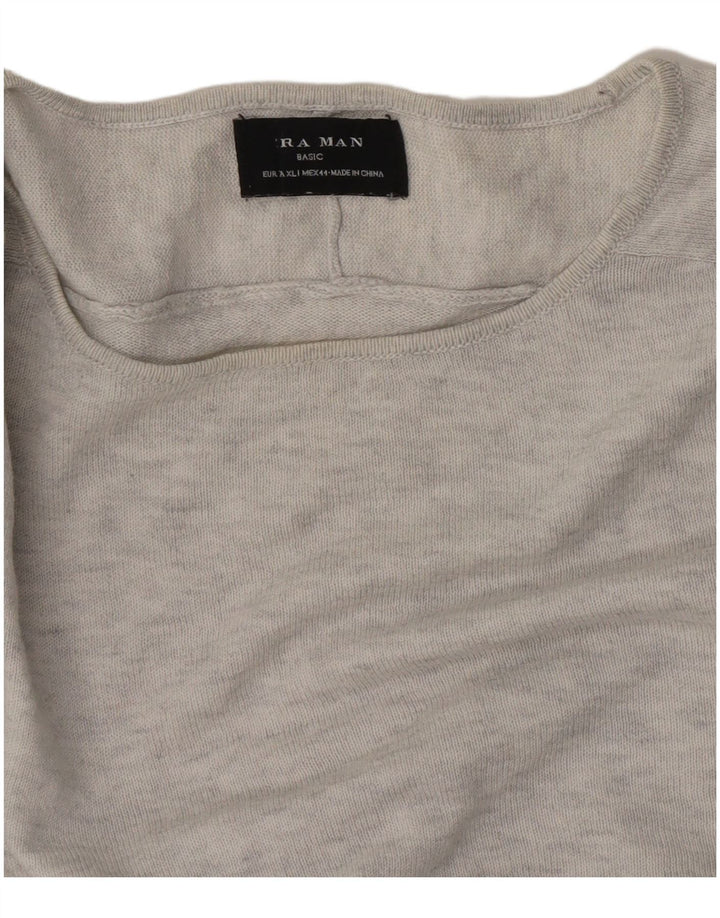 Ανδρικό τοπ Zara Μακρυμάνικο XL Γκρι
