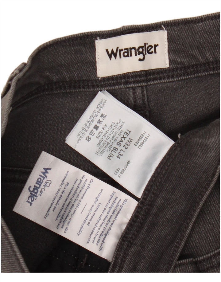 Wrangler Ανδρικό Texas Slim Jeans W32 L34 Γκρι βαμβακερό