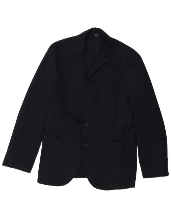 Marks & Spencer Ανδρικό σακάκι με 2 κουμπιά UK 44 XL Navy Blue Cotton