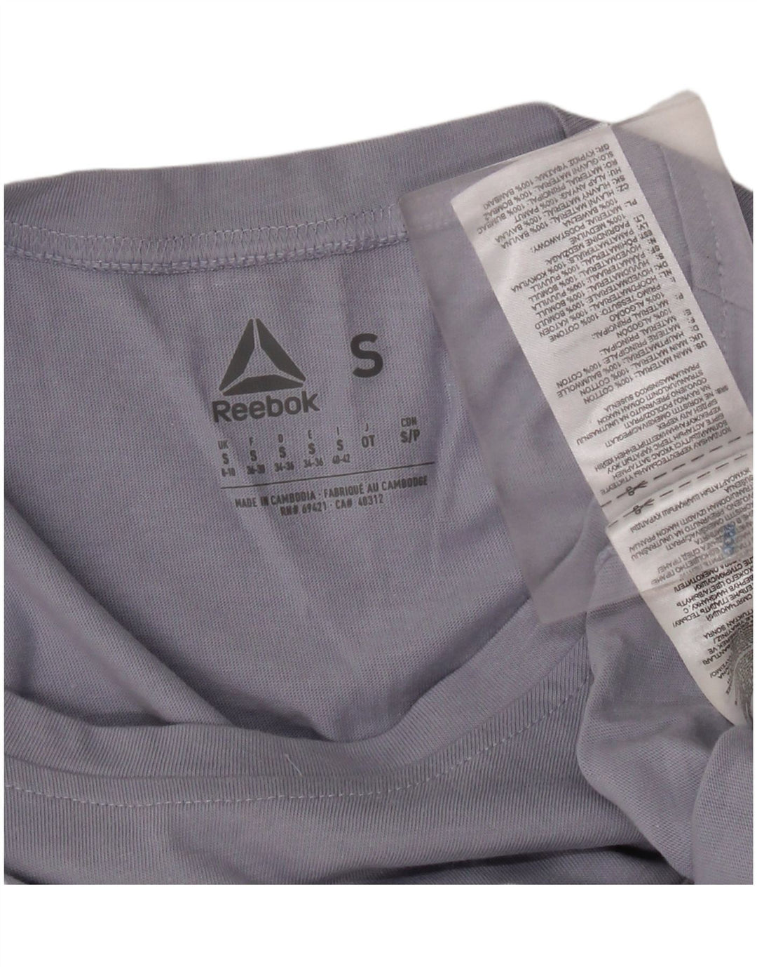 Γυναικείο μπλουζάκι με γραφικά μεγάλου μεγέθους Reebok Top UK 8/10 Small Purple