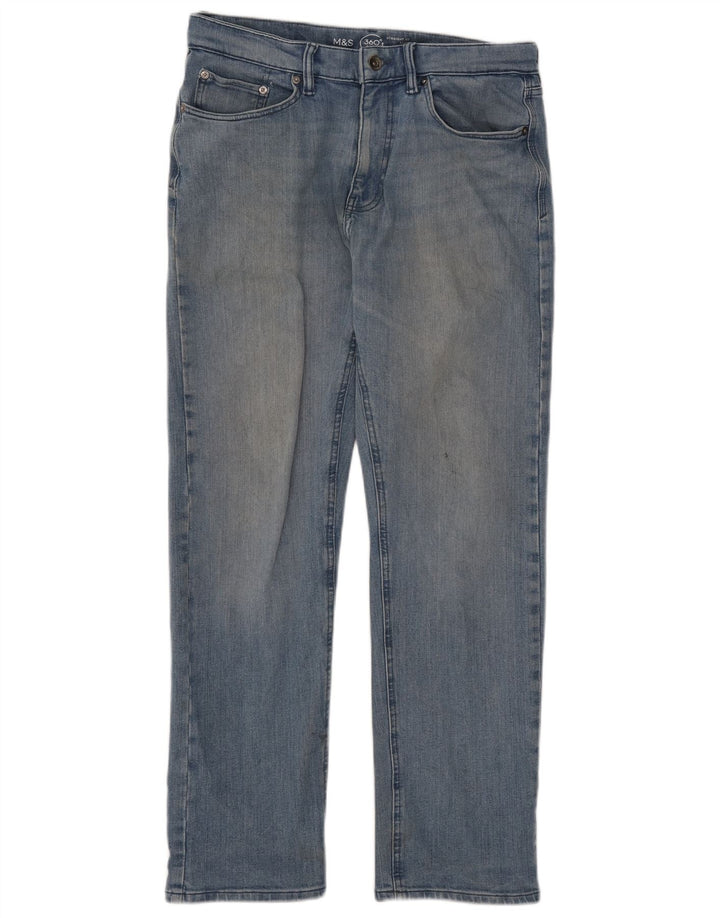 Ανδρικό τζιν ίσιο Marks & Spencer W32 L29 Μπλε βαμβακερό
