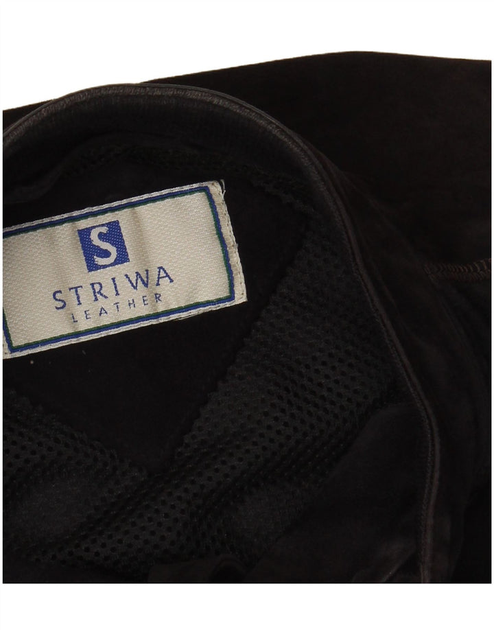 STRIWA Ανδρικό Suede Gilet UK 38 Medium Navy Blue Leather