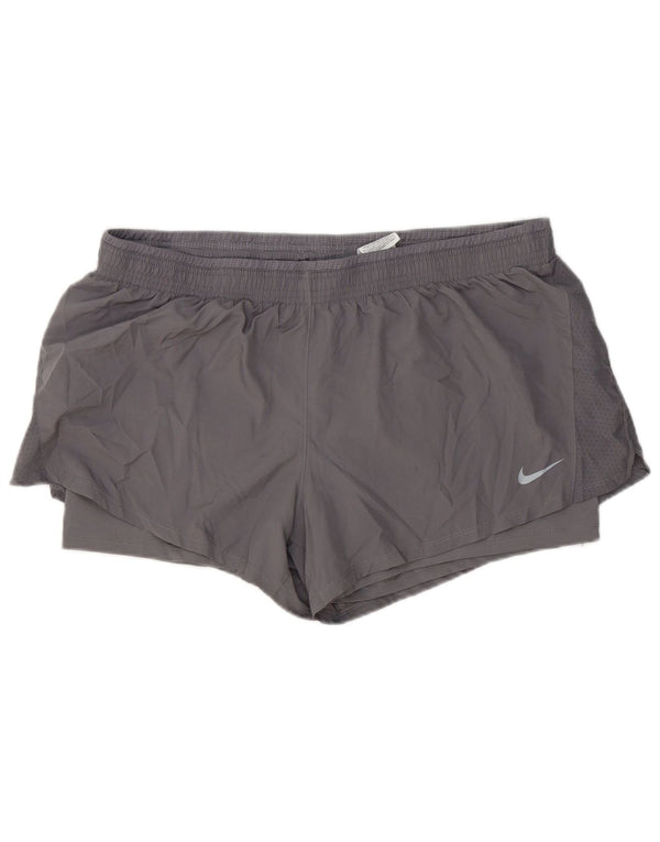 Γυναικείο αθλητικό σορτς Nike Dri Fit UK 20 2XL Γκρι πολυεστέρας