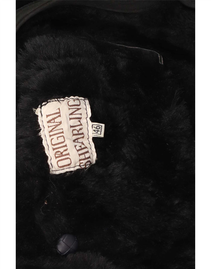 Vintage Γυναικείο Παλτό Shearling IT 46 Large Black Shearling