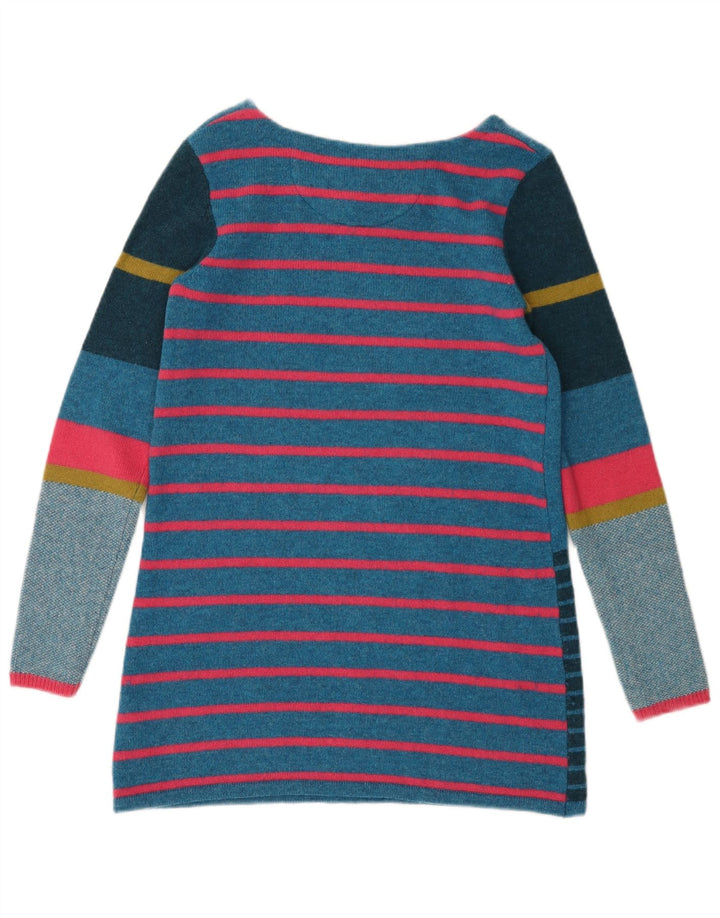 White Stuff Γυναικείο πουλόβερ UK 10 Small Blue ριγέ Lambswool
