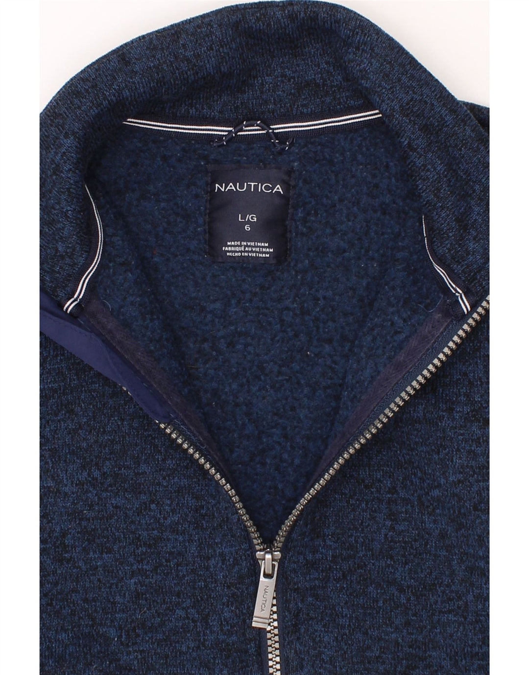 NAUTICA Boys Tracksuit Top Jacket 5-6 Years Large Navy Blue Flecked Vintage Nautica and Second-Hand Nautica from Messina Hembry 