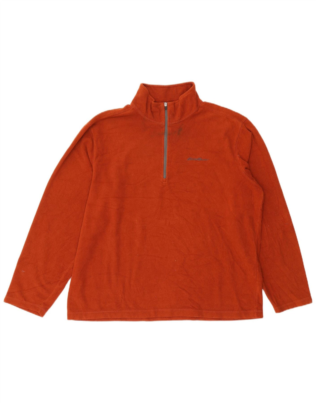 EDDIE BAUER Ανδρικό φερμουάρ φλις λαιμόκοψη μεγάλο πορτοκαλί πολυεστέρας