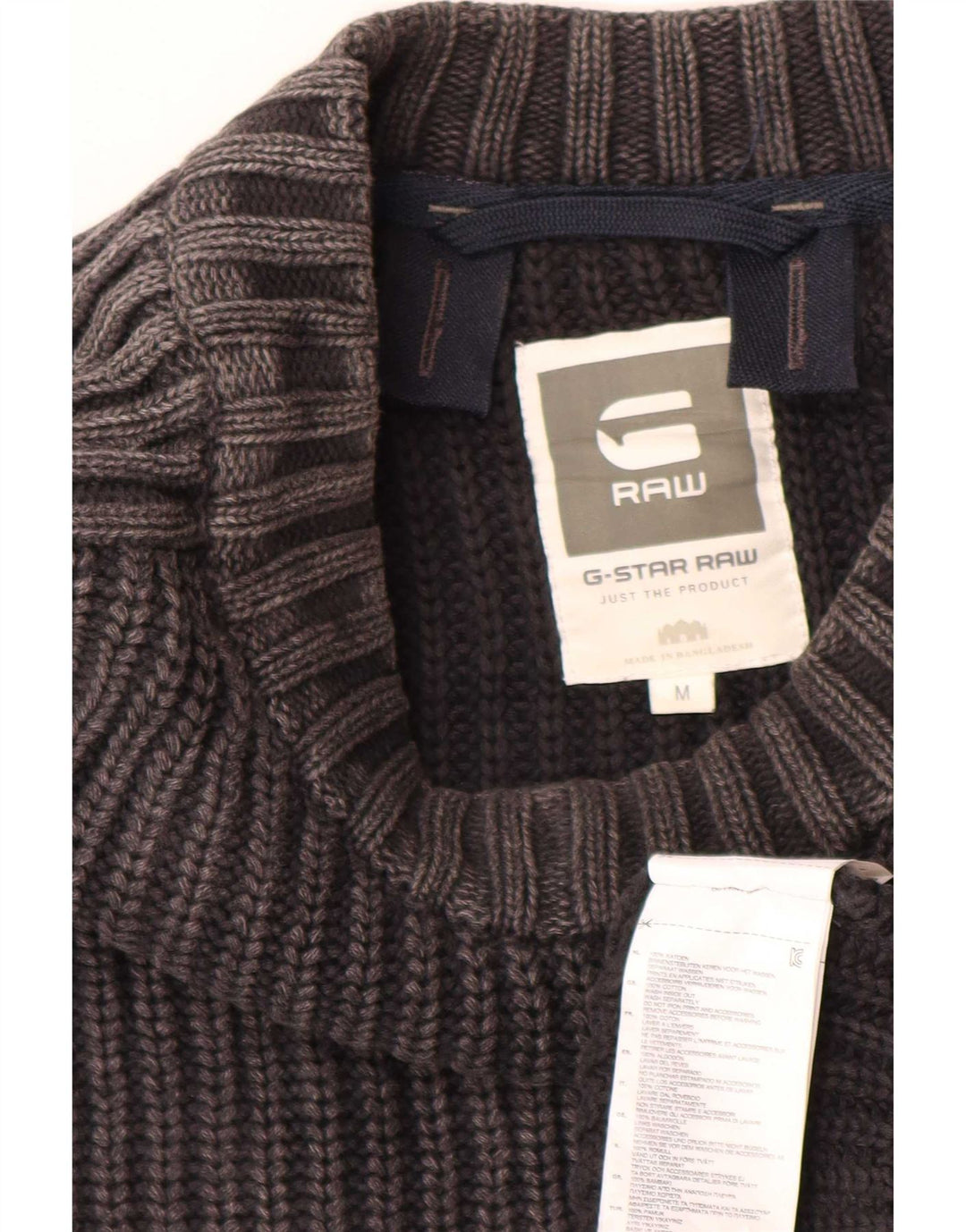 Ανδρικό πουλόβερ G-Star Boat Neck Jumper Μεσαίο γκρι βαμβακερό