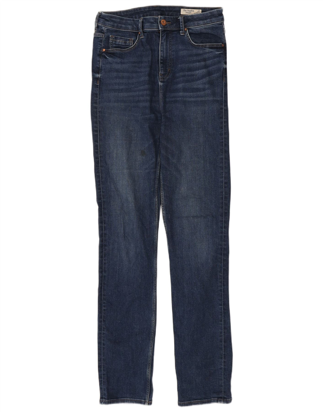 MARKS & SPENCER Γυναικεία Sophia Straight Jeans UK 12 Medium W30 L33 Blue