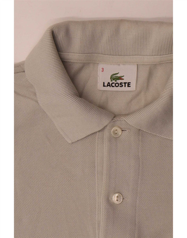 Ανδρικό μπλουζάκι πόλο Lacoste, μέγεθος 3, μικρό γκρι βαμβακερό