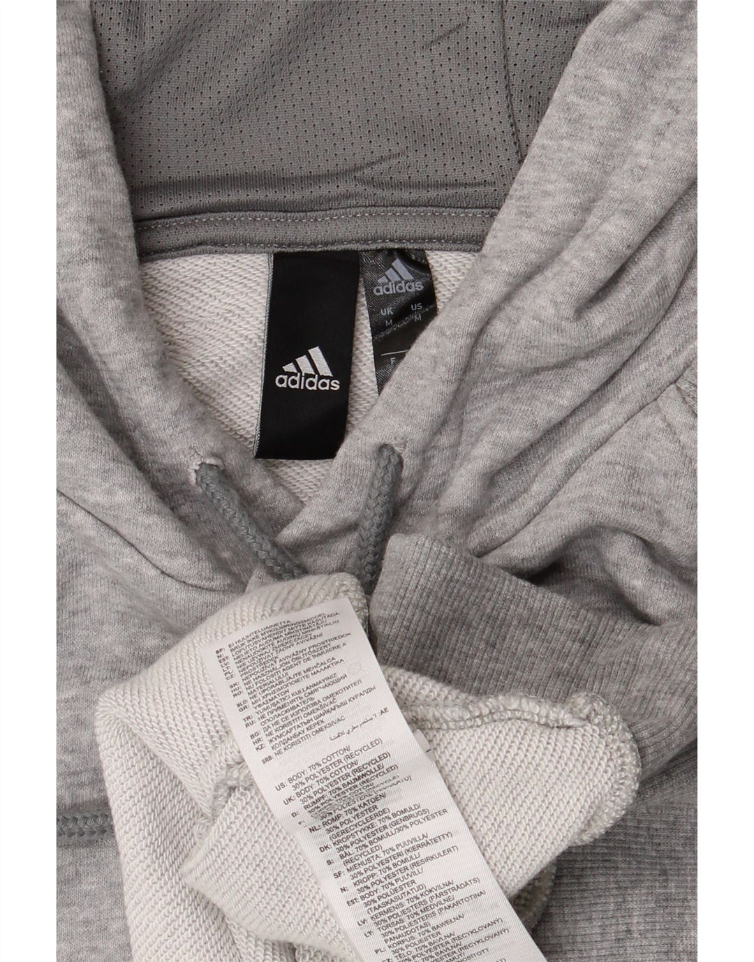Ανδρικό φούτερ Adidas, μεσαίο γκρι βαμβακερό