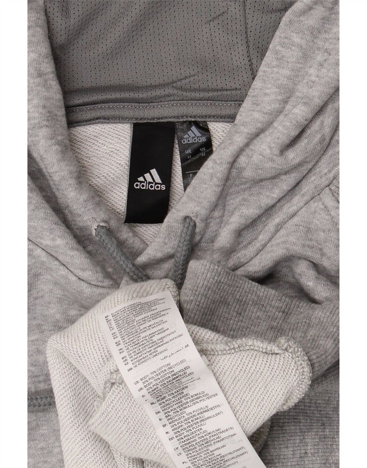 Ανδρικό φούτερ Adidas, μεσαίο γκρι βαμβακερό