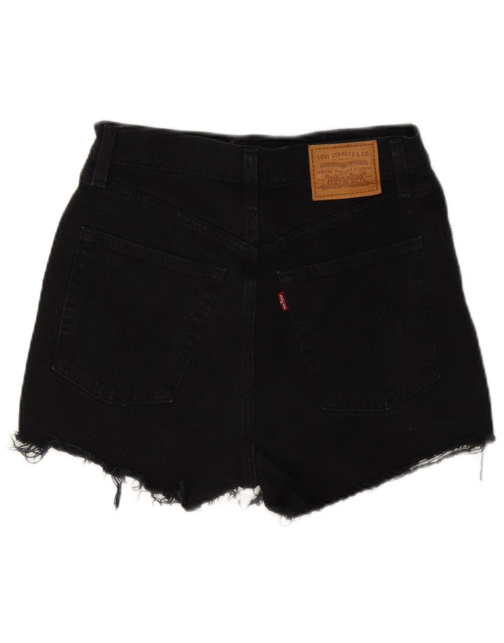 Γυναικείο τζιν σορτς Levi's Distressed W27 Μικρό μαύρο βαμβακερό
