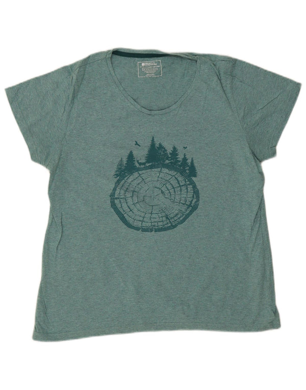 Mountain Warehouse Γυναικείο γραφικό T-Shirt Top UK 16 Large Green
