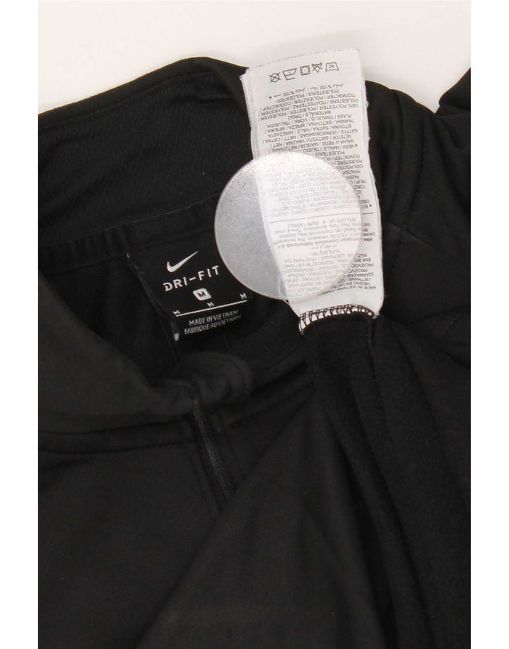 Ανδρική φόρμα Nike Dri Fit με φερμουάρ πουλόβερ στο επάνω μέρος από μεσαίο μαύρο πολυεστέρα