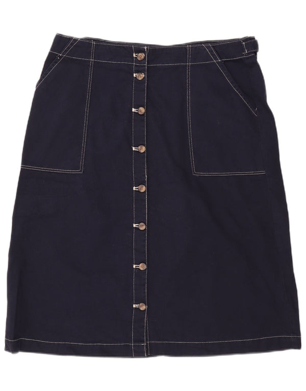 Marks & Spencer Γυναικεία τζιν φούστα UK 16 Large W36 Navy Blue Cotton
