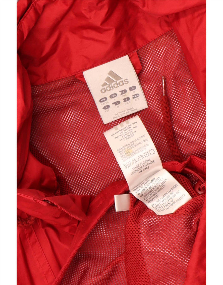 Adidas Ανδρικό μπουφάν βροχής με κουκούλα UK 44/46 μεγάλο κόκκινο πολυαμίδιο