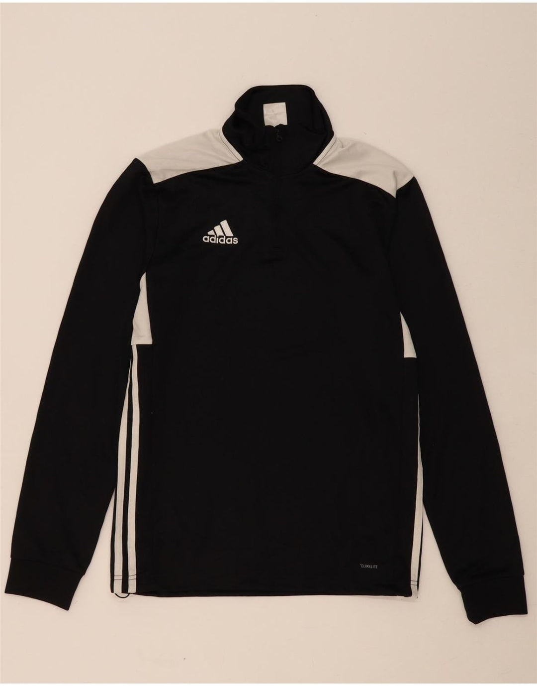 ADIDAS Mens Climalite Pullover Tracksuit Top Small Black Colourblock Vintage Adidas and Second-Hand Adidas from Messina Hembry 