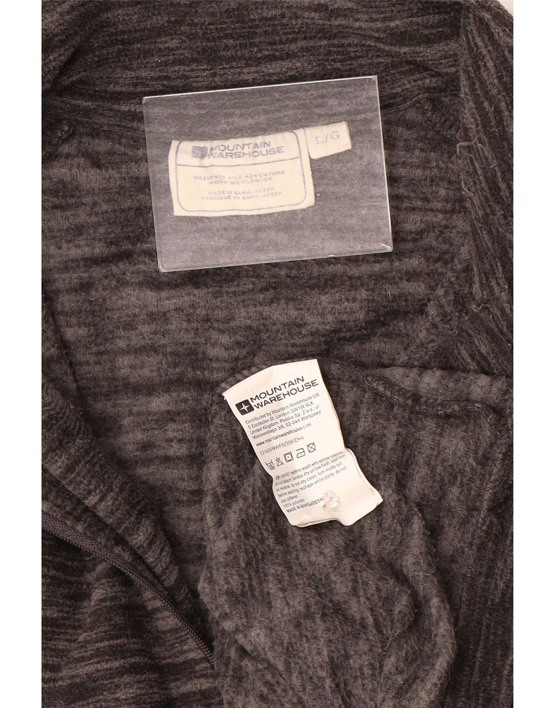 Ανδρική αποθήκη Mountain Warehouse με φερμουάρ Fleece Jumper Μεγάλο γκρι πολυεστέρας