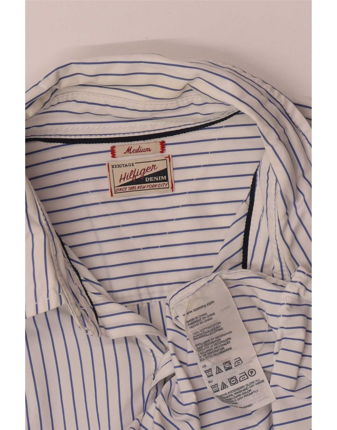Ανδρικό πουκάμισο Tommy Hilfiger Regular Fit Βαμβακερό μεσαίο μπλε ριγέ